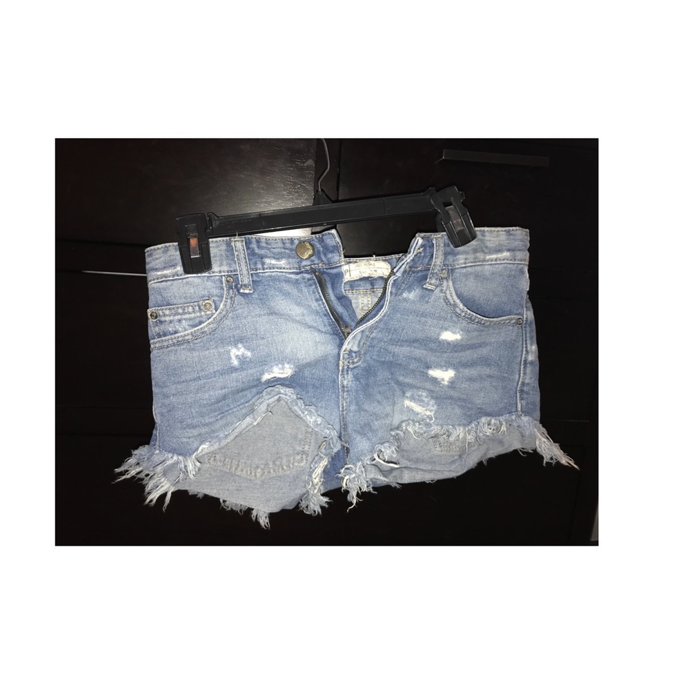 free people jean shorts